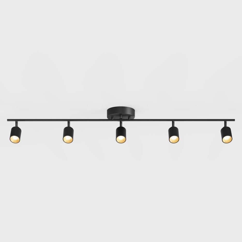 Vidalite Shura 5-Light Black Integrated LED Track Light with