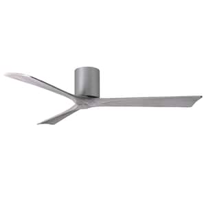 Irene 60 in. Indoor/Outdoor Brushed Nickel Ceiling Fan with Remote Control and Wall Control