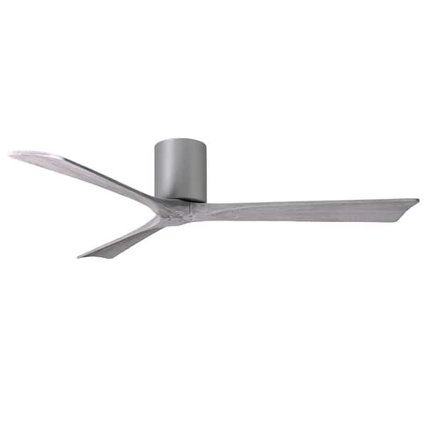 Atlas Irene 60 in. Indoor/Outdoor Brushed Nickel Ceiling Fan with Remote Control and Wall Control