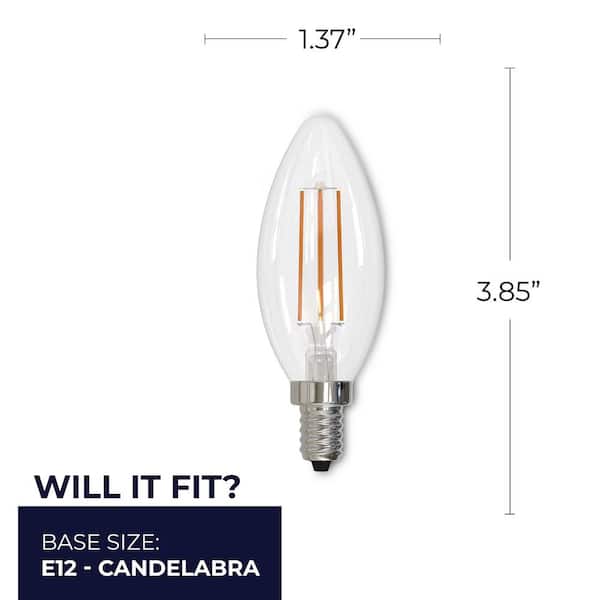 Bulbrite 40 - Watt Equivalent Warm White Light B11 (E12