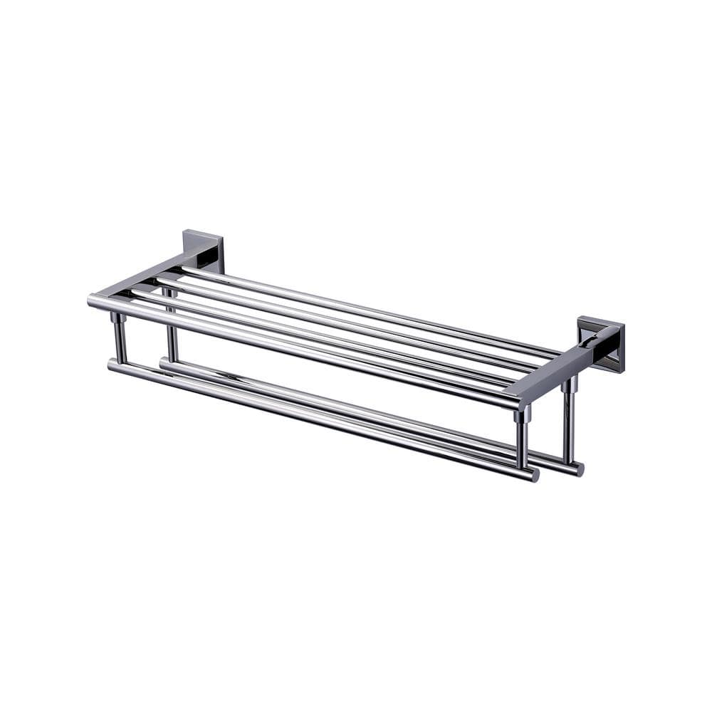 24 in. Wall Mounted Double Towel Bar in Polished Chrome price history on PriceWatchPro