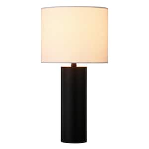 York 16 in. Blackened Bronze Mini Lamp with Fabric Shade