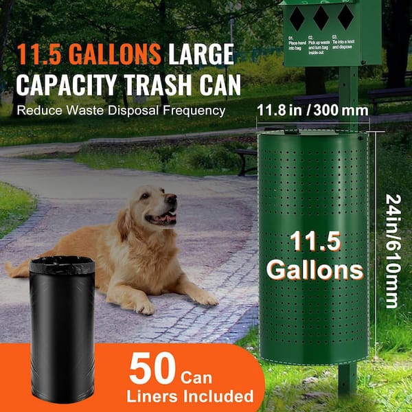 SVOPES Dog Waste Station with Hand Wash Bottle, 11.5 gal. Pet