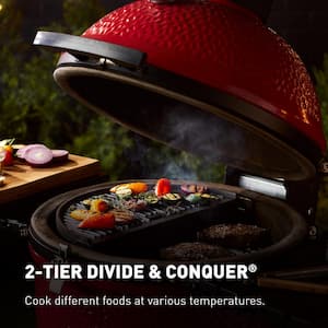 18 in. Classic Joe I Charcoal Grill in Blaze Red and Cover Bundle