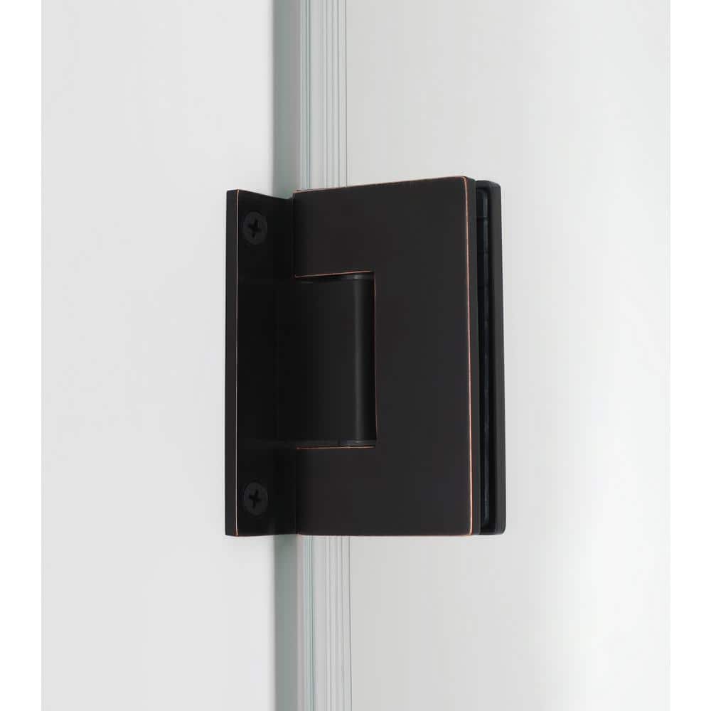Belmore GS 72" Frameless Hinged Shower Door in Clear Glass and Bronze