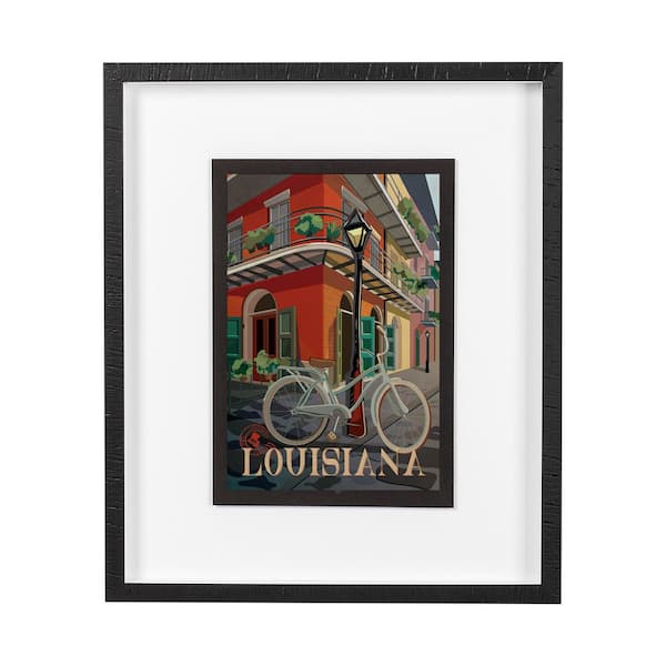 Louisiana Go Series Black Framed Wall Art 25.5 in. x 21.5 in.
