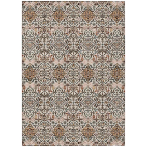 Chantille Machine Washable Indoor/Outdoor Abstract ACN2478 Beige 5 ft. x 7 ft. 6 in. Area Rug