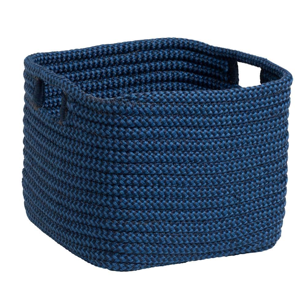 Colonial Mills Blue 14 in. x 14 in. x 12 in. Carter Square Polypropylene  Braided Basket CZ11A014X012S - The Home Depot