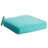 Hampton Bay 20 in. W x 20 in. D CushionGuard Universal Outdoor Seat Pad in Seaglass