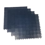 Blue Regenerated 22 in. x 22 in. Polypropylene Interlocking Floor Mat System (Set of 4 Tiles)