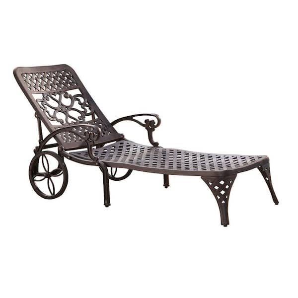 HOMESTYLES Biscayne Bronze Patio Chaise Lounge