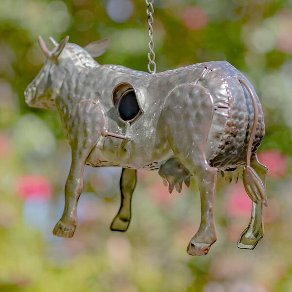 Zaer Ltd. International Gray Galvanized Hanging Animal Cow