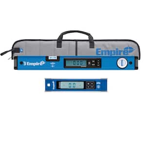 24 in. True Blue Magnetic Digital Box Beam Level with Case with 9 in. Magnetic Digital Torpedo Level