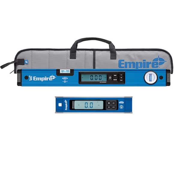 24 in. True Blue Magnetic Digital Box Beam Level with Case with 9 in. Magnetic Digital Torpedo Level