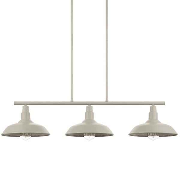 Kelford 35 in. 3-Light Grey Island Chandelier