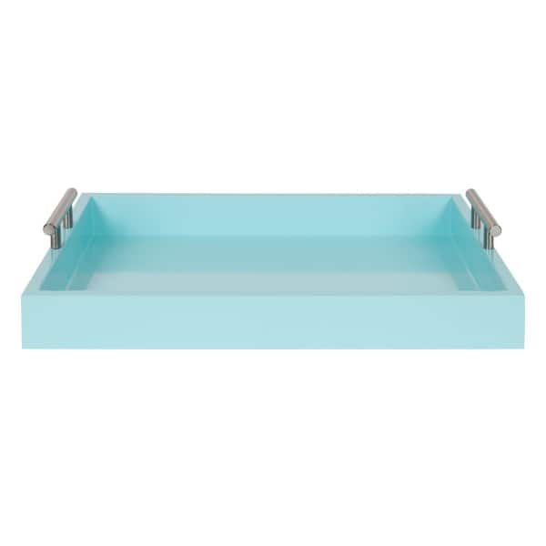 Kate and Laurel Lipton Light Teal Decorative Tray