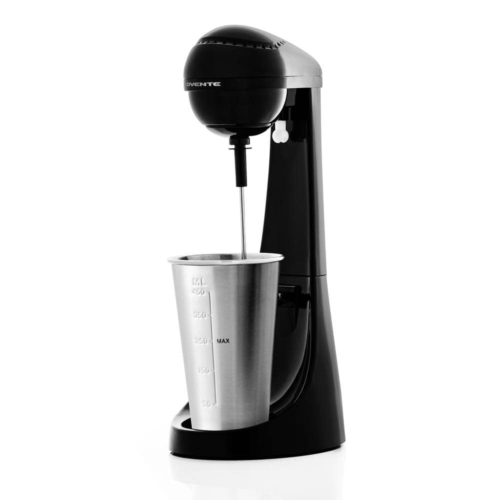 OVENTE 0.475 2-Speed Black Stainless Steel with Mixing Cup MS2070B - The Home Depot
