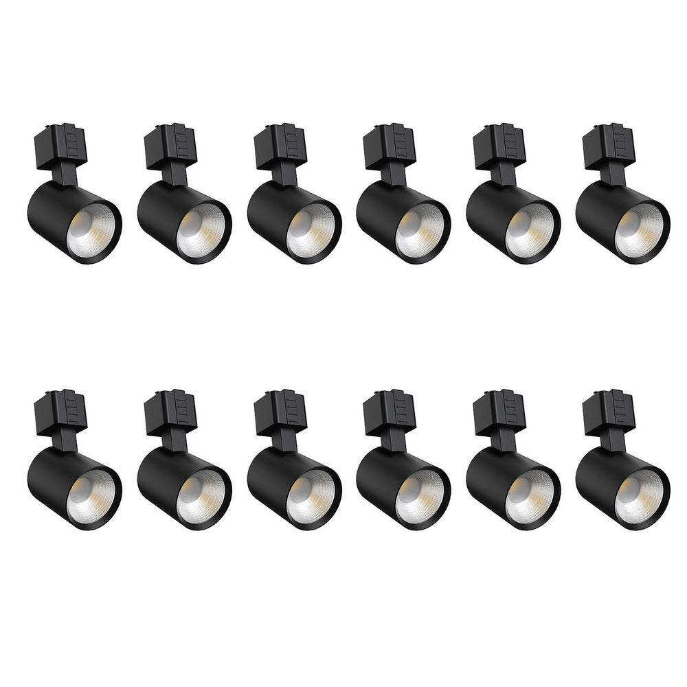 J-Type Track Head, Soft Black, Integrated LED Fixed Track Lighting, Cylinder, 5CCT, 800LM CRI90 (12-Pack) price history on PriceWatchPro