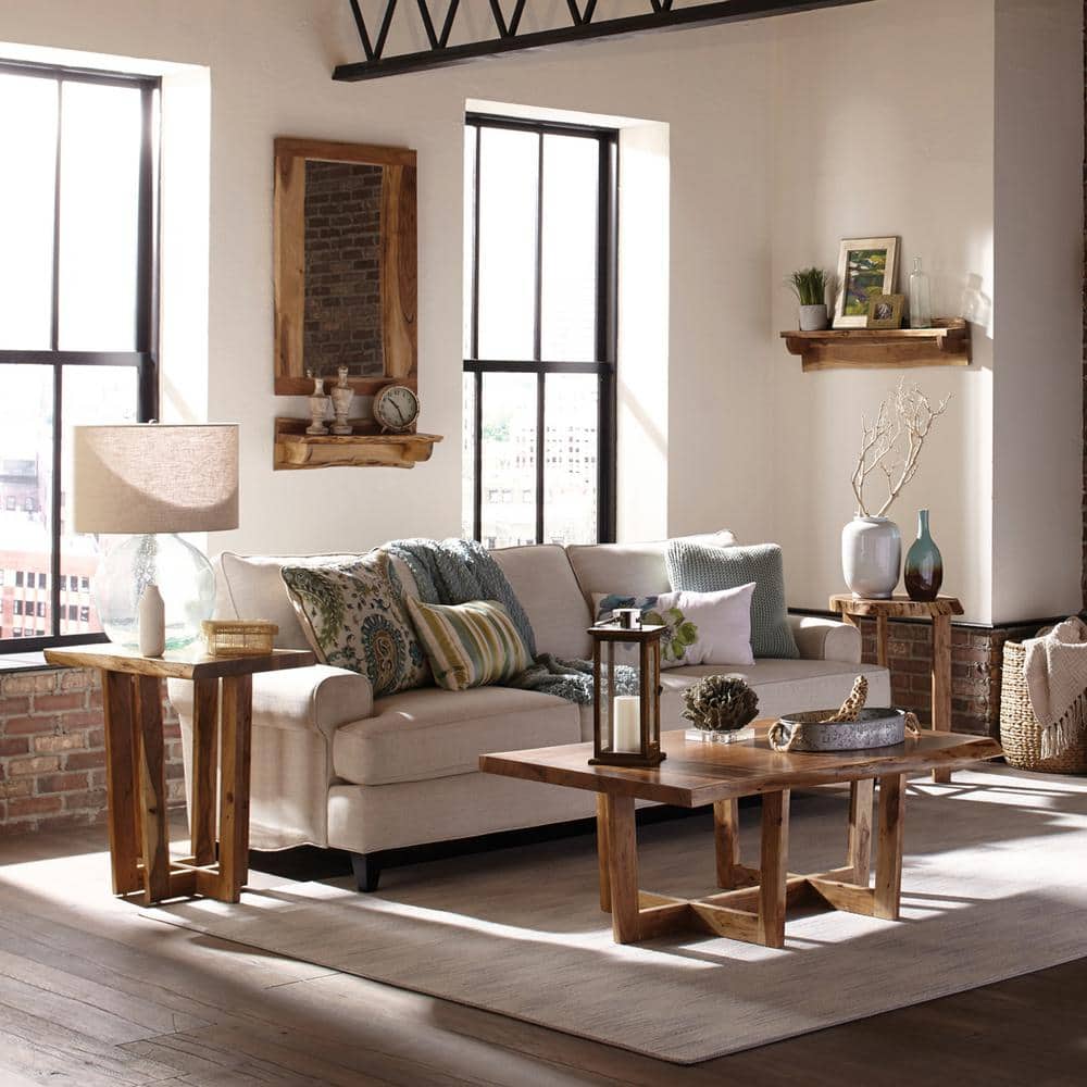 Berkshire Natural Acacia Wood Live Edge End Table
