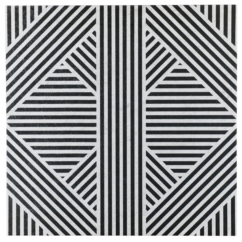 Tribeca Black and White 24" x 24" Matte Porcelain Wall and Floor Tile