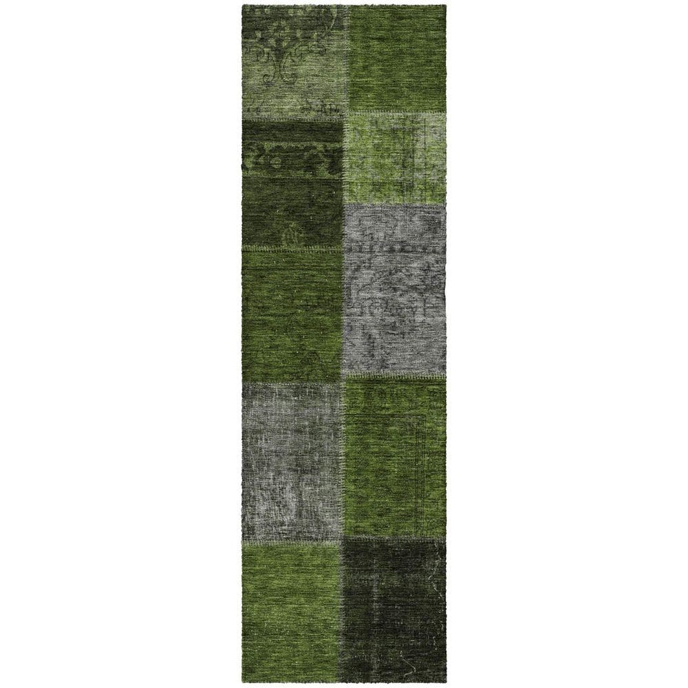 Dream Shag Premium Machine Washable Abstract ADS663 Olive 2 ft. x 7 ft. Runner Rug price history on PriceWatchPro