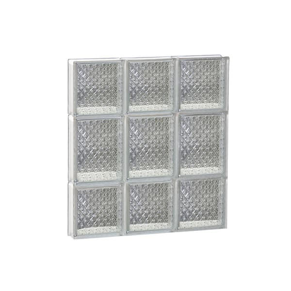 Clearly Secure 17.25 in. x 19.25 in. x 3.125 in. Frameless Diamond Pattern Non-Vented Glass Block Window