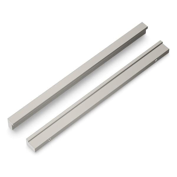HICKORY HARDWARE Streamline 7-9/16 in. (192 mm) Center-to-Center Glossy Nickel Aluminum Finger Pull 1 Pack