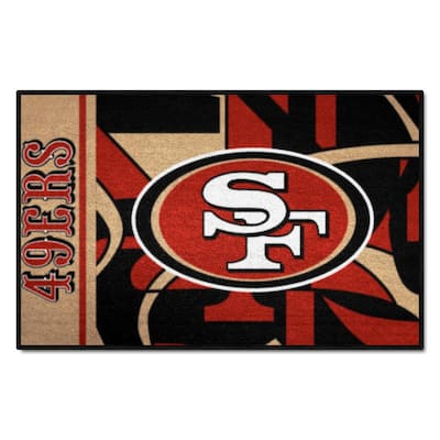 FANMATS San Francisco 49ers Red 3 ft. x 2 ft. Mascot Helmet Area