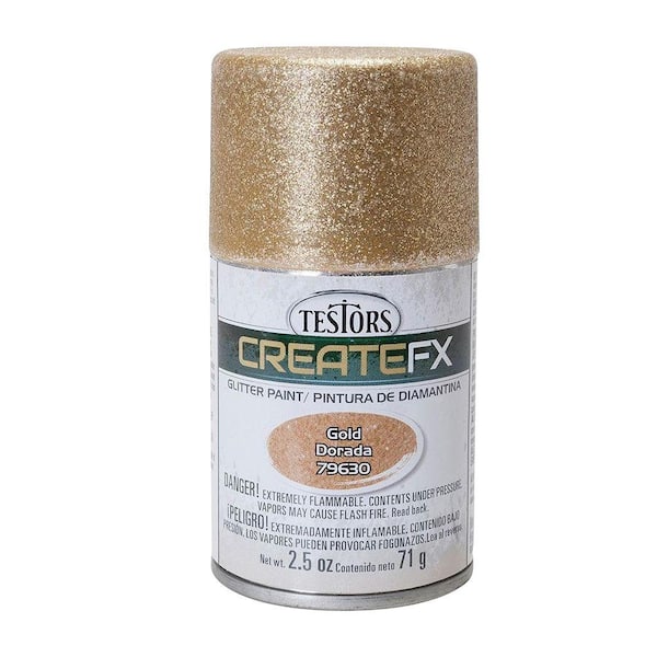 Testors CreateFX 2.5 oz. Gold Glitter Spray Paint (3-Pack) 79630