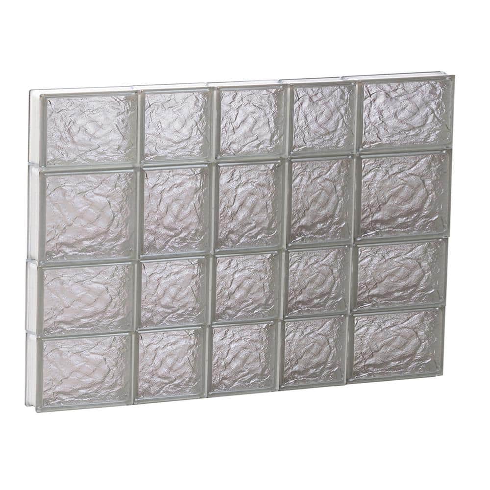 32.75 in. x 25 in. x 3.125 in. Frameless Ice Pattern Non-Vented Glass Block Window price history on PriceWatchPro