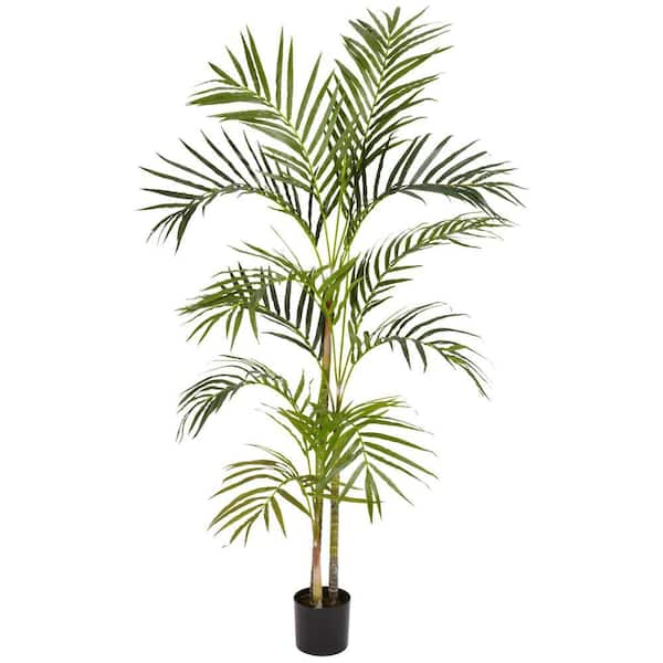 Nearly Natural 4 ft. Green Areca Palm Silk Tree