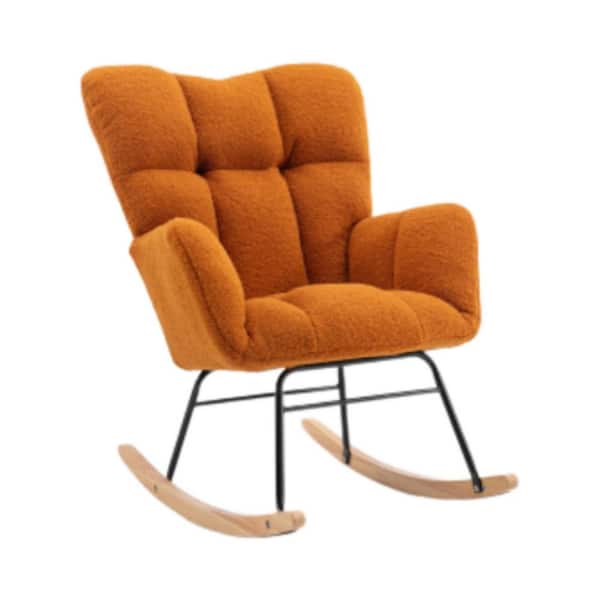 Series Frame Caramel solid Wood Outdoor Rocking Chair