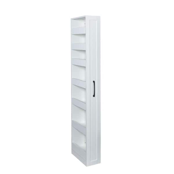 7 Tier Multi-Functional Pull-Out Storage Single-Sided Open Shelf for Kitchen Living Room Narrow Spaces