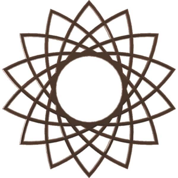 1 in. x 36 in. x 36 in. Eleanor Architectural Grade PVC Pierced Ceiling Medallion