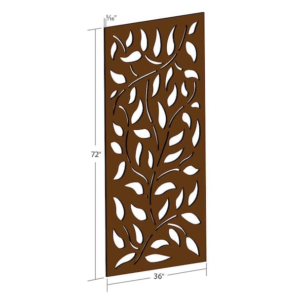 Design Vu Vines 6 Ft X 3 Espresso Recycled Polymer Decorative Screen Panel Wall Decor And Privacy Dvu3601e The