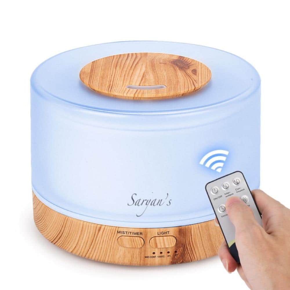 700 ml Light Wood Grain 7 Color LED Options Humidifier with Remote Control