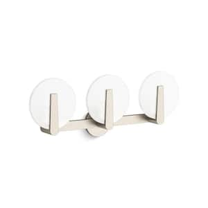 Hint 3-Light Brushed Nickel Frosted Glass Wall Sconce