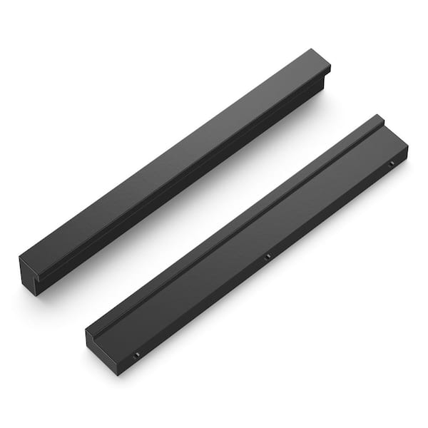 HICKORY HARDWARE Streamline 5-1/16 in. 128 mm Center-to-Center Flat Onyx Cabinet Door/Drawer Pull