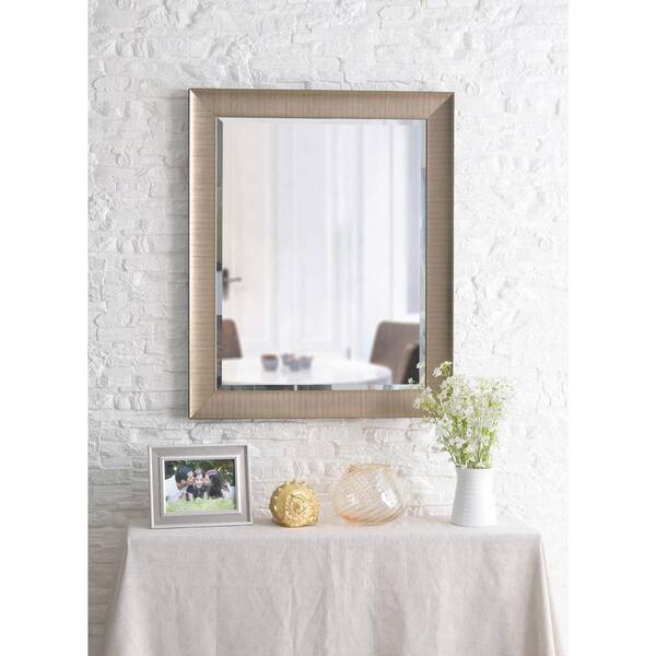 Kenroy Home Medium Square Champagne  Beveled Glass Contemporary Mirror (32 in. H x 26 in. W)