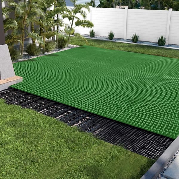 Wellco 1 ft. x 4 ft. x 1 in. Green Fiberglass Paver Molded Grating