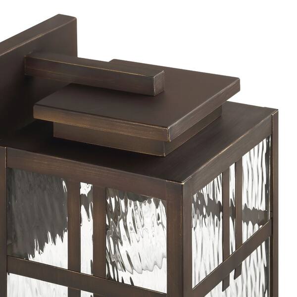 Hunter Fan Company - Hunter Aspenbrook 1 Light Matte Bronze Rectangle Hardwired Outdoor Lighting for Foyer / Entry Way