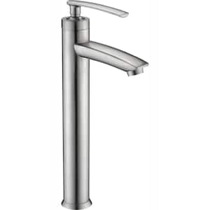 Fifth Single Hole Single-Handle Bathroom Faucet in Brushed Nickel