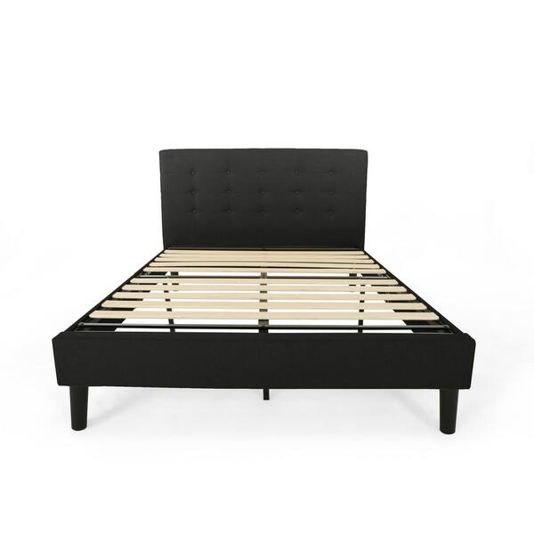 Noble House Agnew Contemporary Modern Queen-Size Black Fully ...