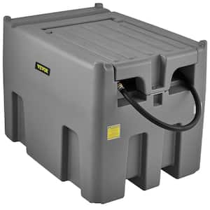 Portable Diesel Tank, 116 Gal. Capacity and 10 GPM Flow Rate, Diesel Fuel Tank with 12V Electric Transfer Pump, Gray