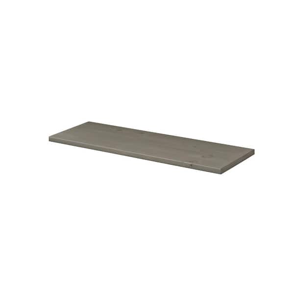 Dolle LITE VINTAGE 23.6 in. x 7.9 in. x 0.71 in. Grey Pine Decorative Wall Shelf without Brackets