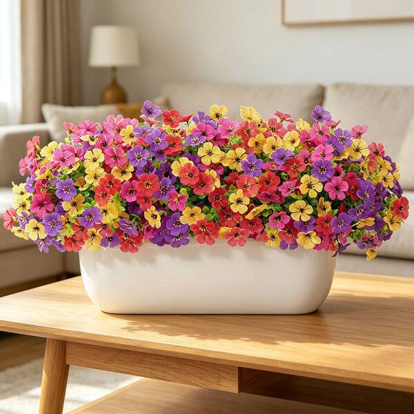 13.8 in. Indoor/Outdoor Four Types Multi-Colored Artificial Daisy