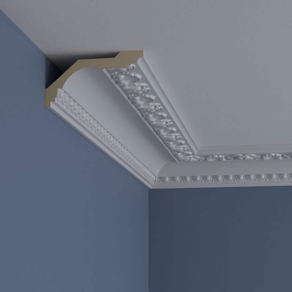 Artis with Shells White Polyurethane Crown Moulding