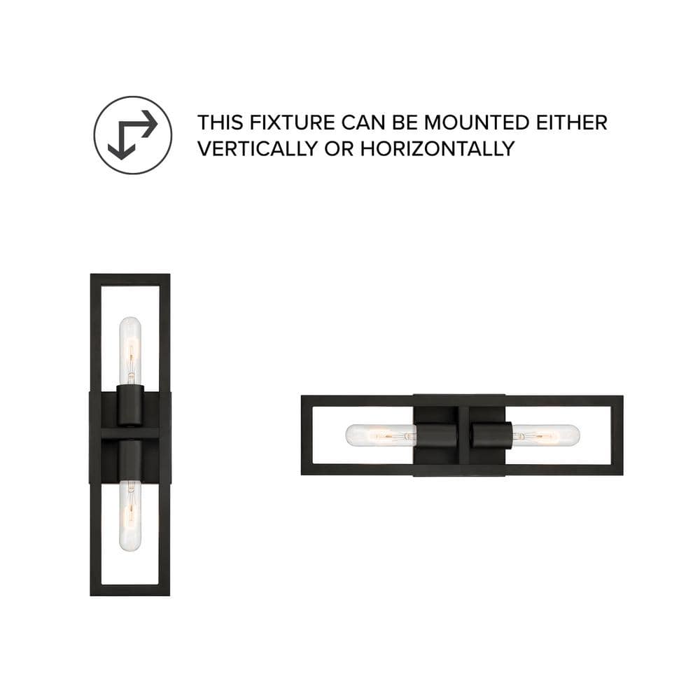 Urban Oasis Matte Black Industrial Dimmable Wall Sconce