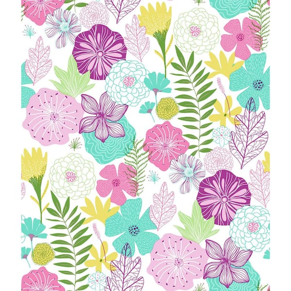 RoomMates Perennial Blooms Peel and Stick Wallpaper (Covers 28.18 sq. ft.)
