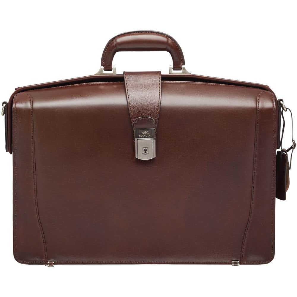 MANCINI Beverly Hills Collection Brown Leather Luxurious Litigator ...